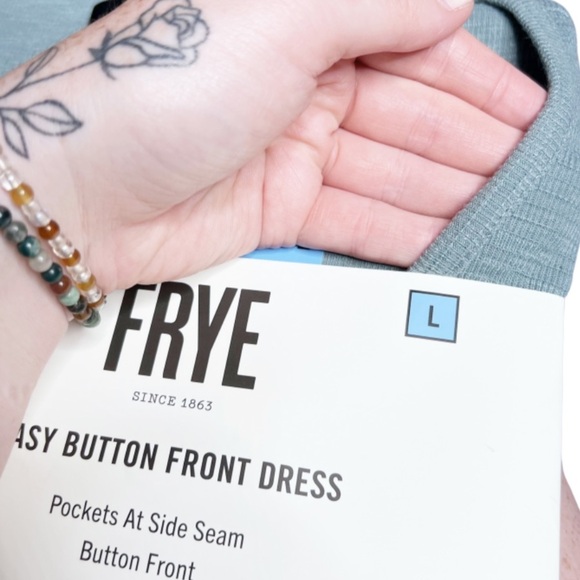 New with Tag Frye Womens Easy Button Down Front Trooper Sleeveless Maxi Dress - Picture 13 of 16